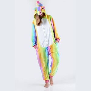 𝅺RAVE Festival Rainbow Ultra Soft Stripe Unicorn Onesie